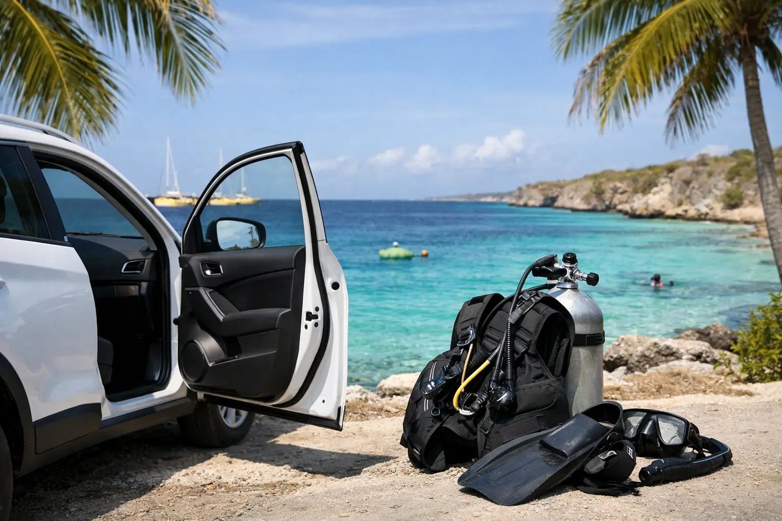 Book Rental Car for Diving in Bonaire